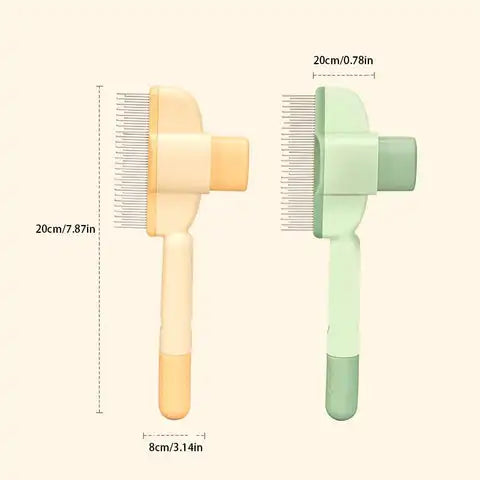 One Click Self Cleaning Pet Grooming Brush For Gentle Care