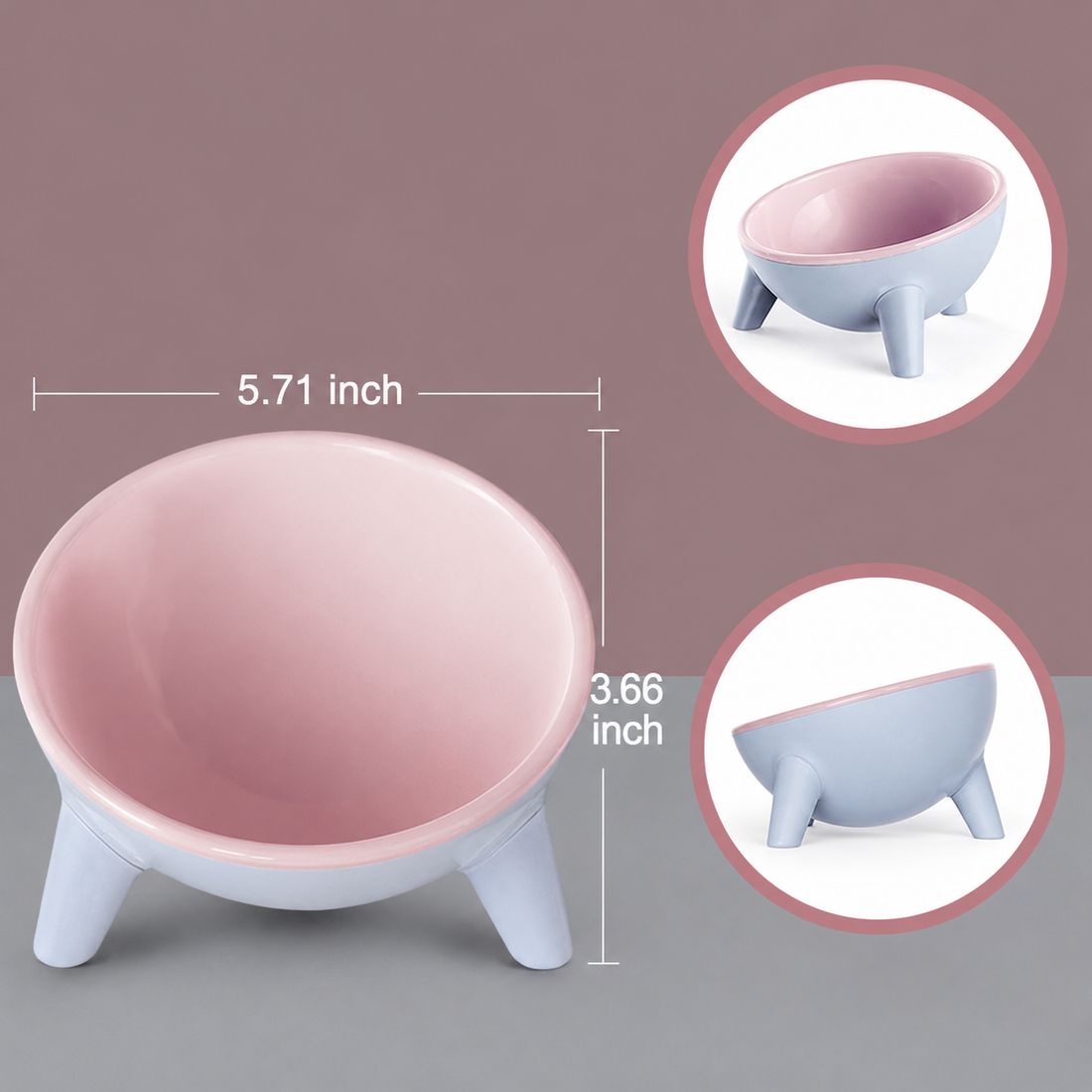 Nordic Style Pet Feeding Bowl With Stand Design