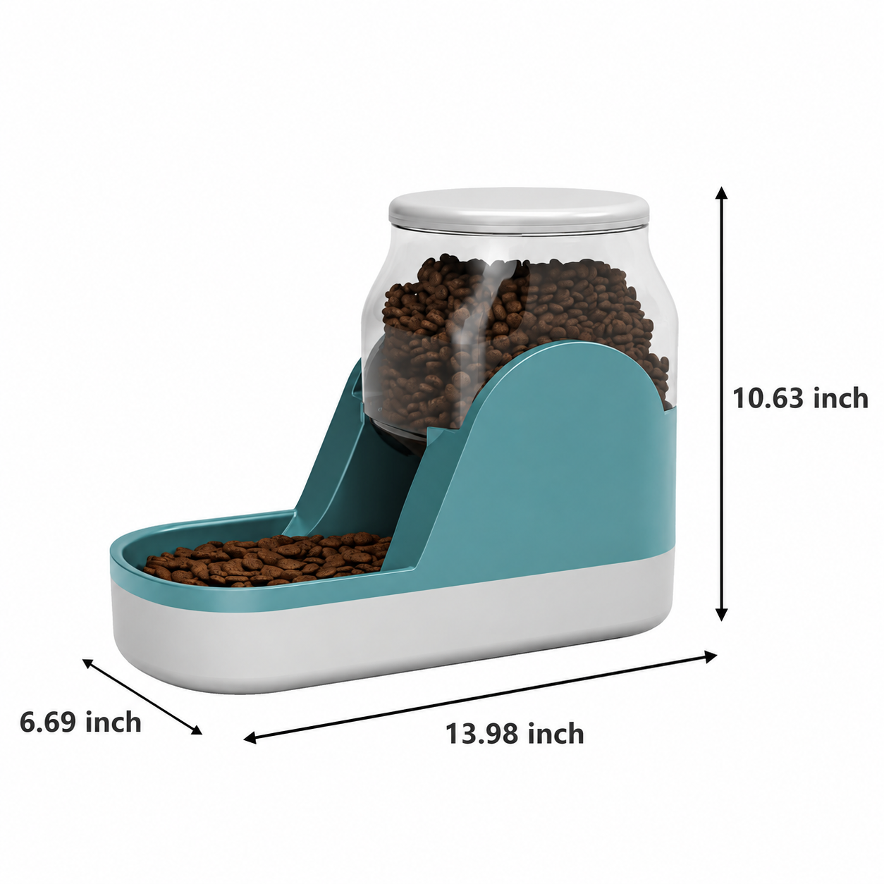 Automatic Pet Water Fountain And Food Dispenser Large Capacity Feeder