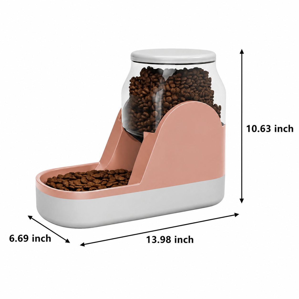 Automatic Pet Water Fountain And Food Dispenser Large Capacity Feeder
