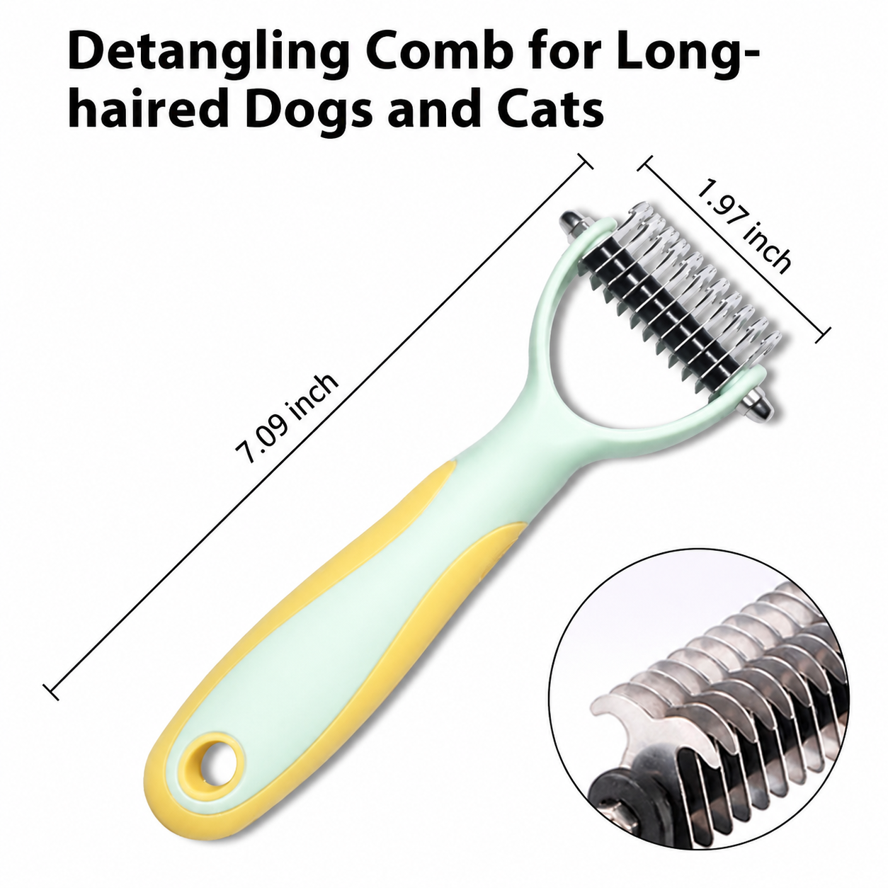 Pet Fur Knot Cutter Double Sided Grooming Comb Brush