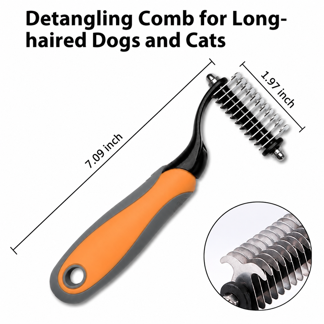 Pet Fur Knot Cutter Double Sided Grooming Comb Brush