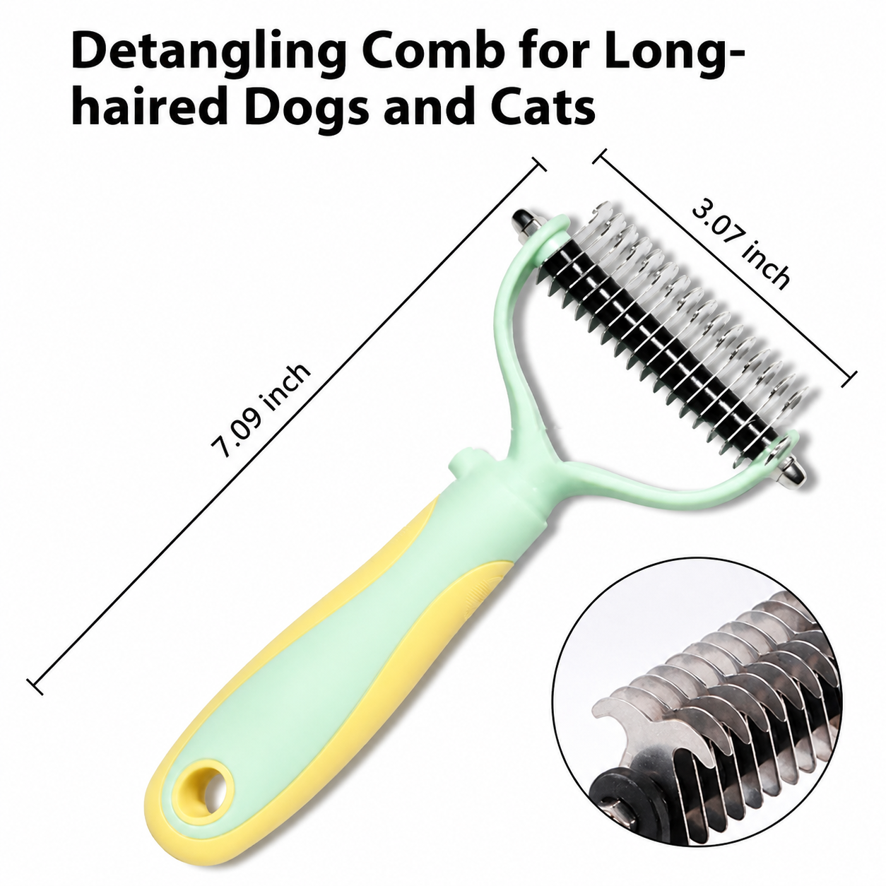 Pet Fur Knot Cutter Double Sided Grooming Comb Brush