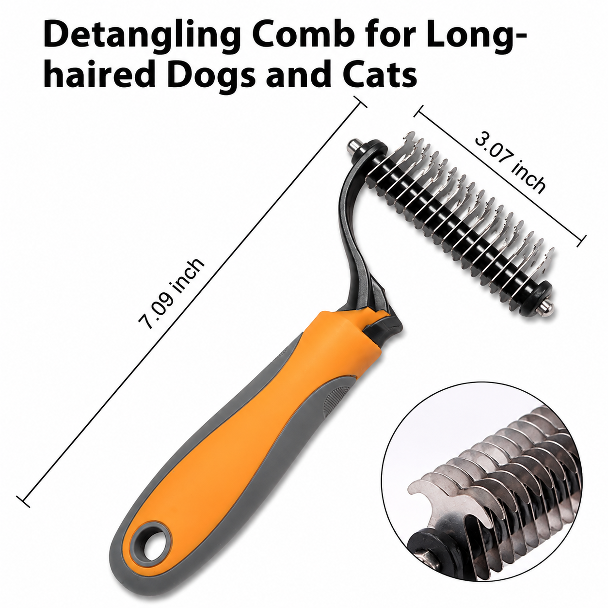 Pet Fur Knot Cutter Double Sided Grooming Comb Brush