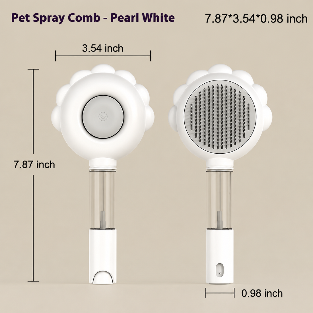 2 In 1 Self Cleaning Pet Grooming Spray Brush
