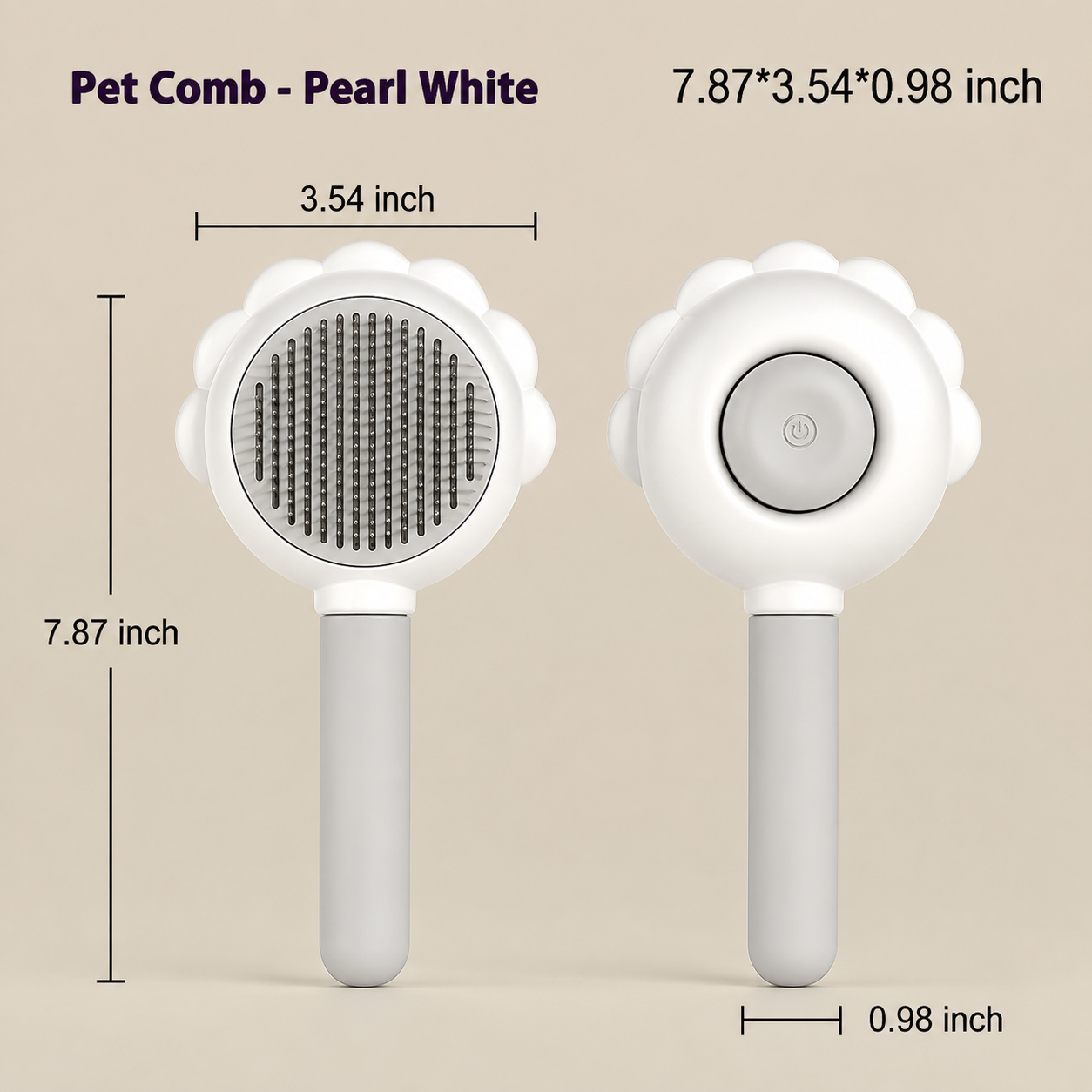 2 In 1 Self Cleaning Pet Grooming Spray Brush