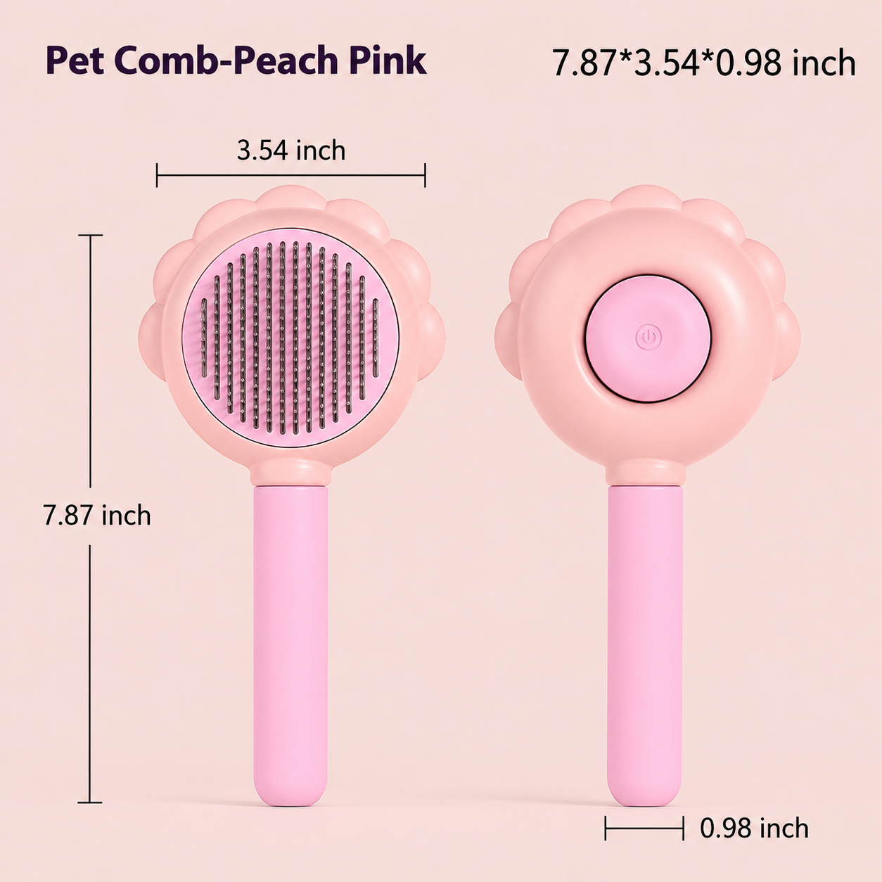 2 In 1 Self Cleaning Pet Grooming Spray Brush