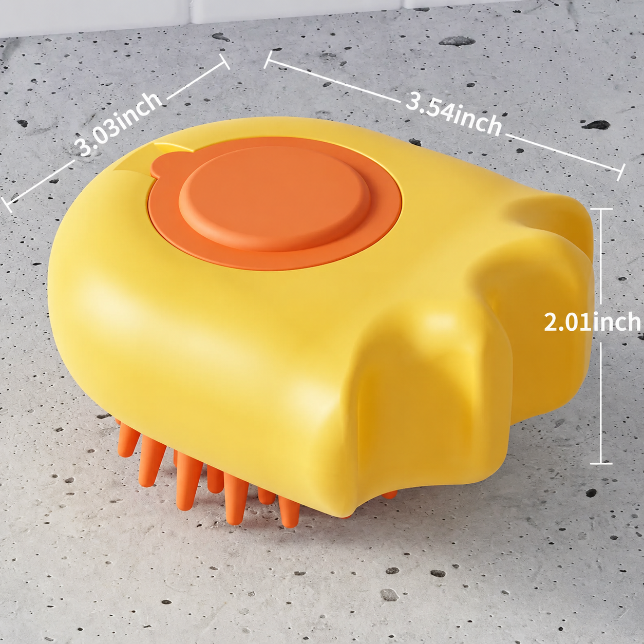 Pet Bath Massage Brush With Shampoo Dispenser And Comb