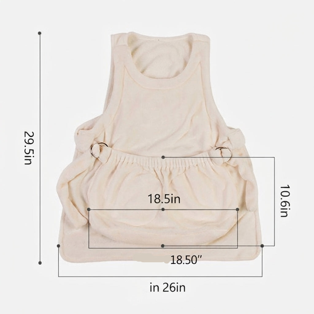 Outdoor Travel Pet Carrier Apron With Hanging Design